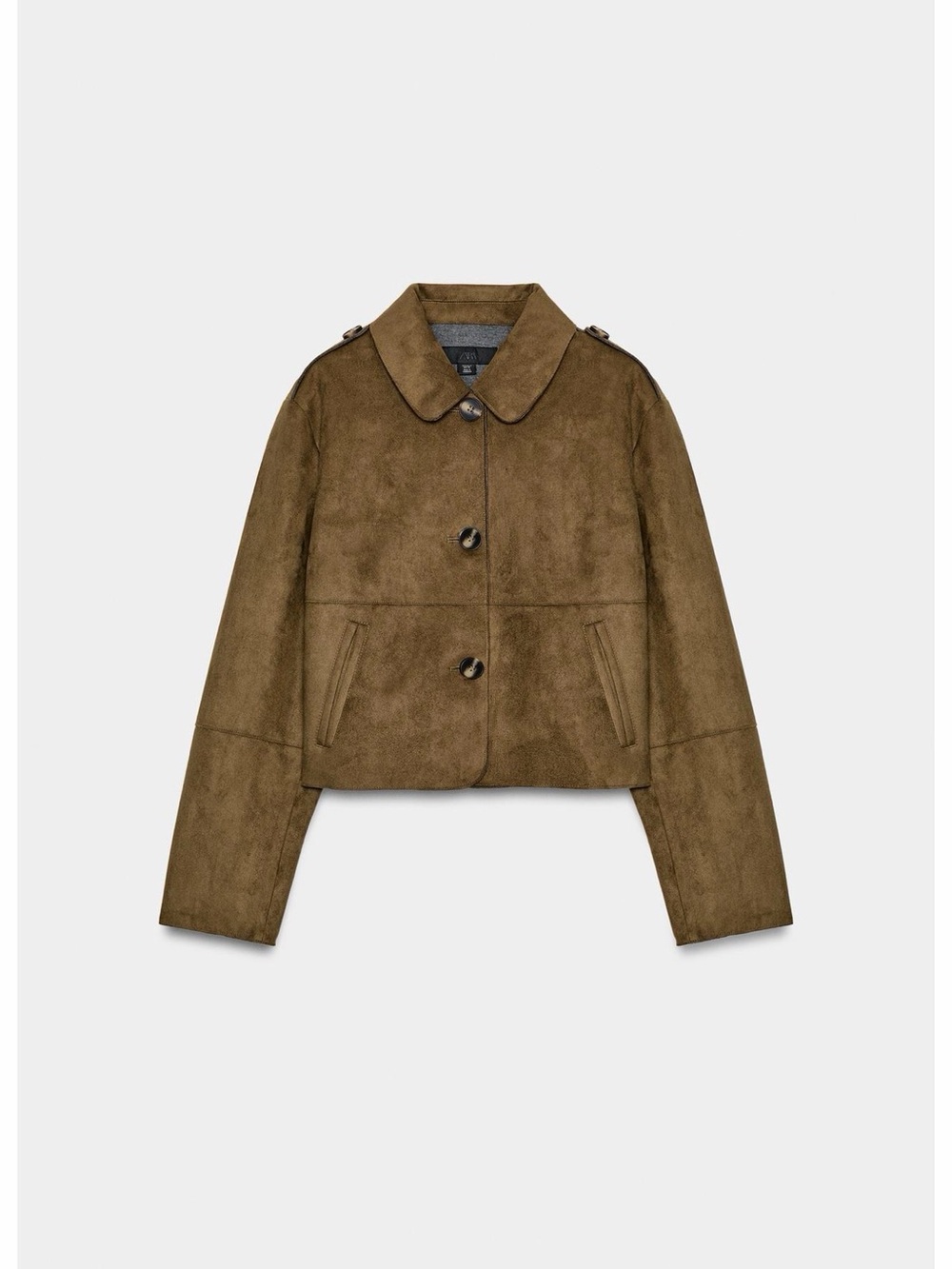 Zara Brand New Size XL
Faux Suede Cropped Jacket